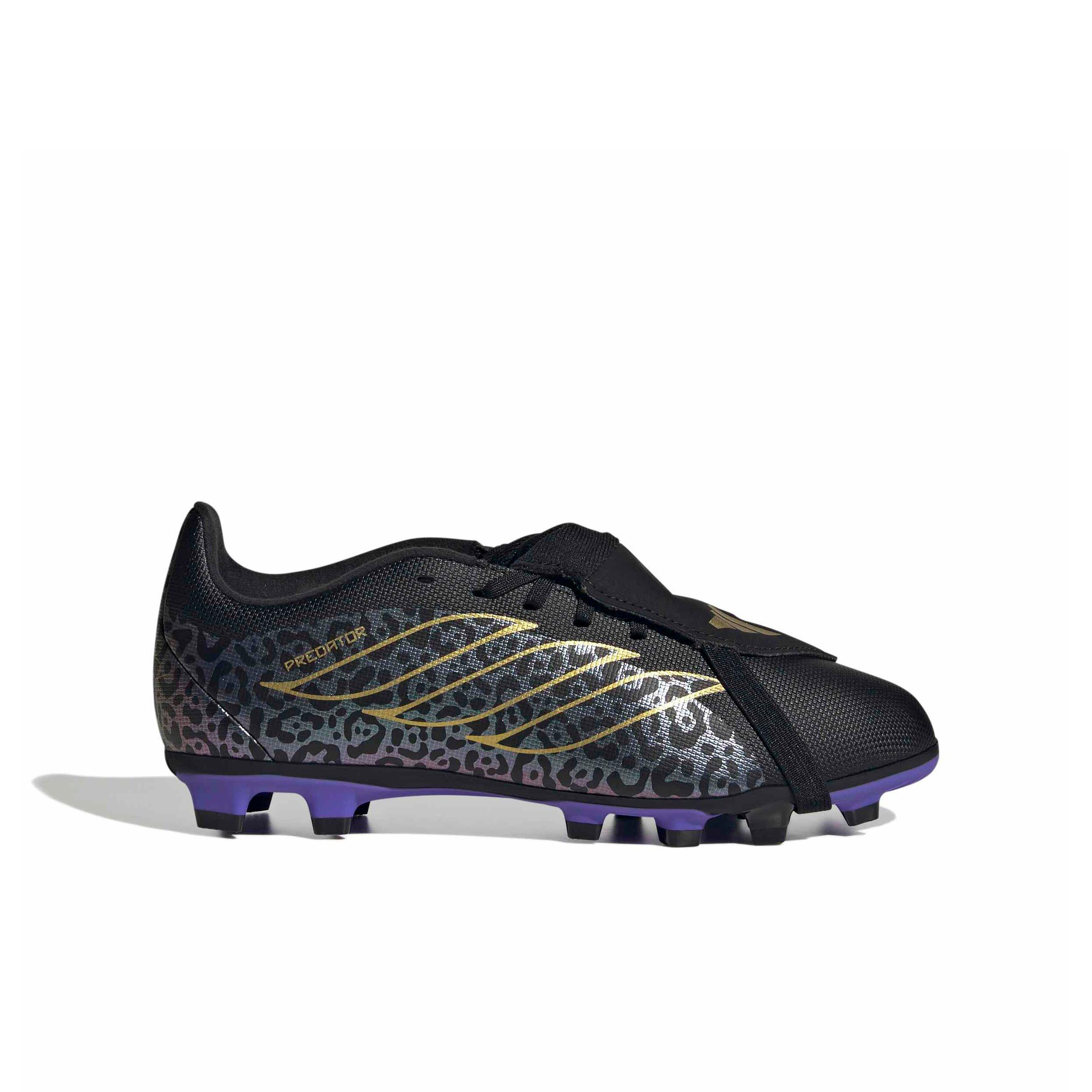 adidas Predator Club FOTEL FG "Core Black/Gold Metallic/Core Black" Preschool Kids' Soccer Cleat - BLACK/GOLD/BLACK